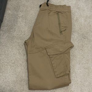 khaki cargo pants hollister XS